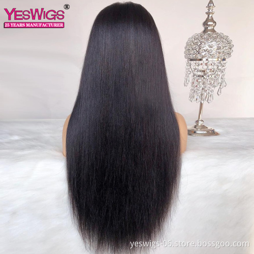 Yeswigs Swiss HD Lace Frontal Wig Mink Brazilian Virgin Cuticle Aligned Hair Vendor Glueless 13X6 Transparent hd Lace Front Wigs